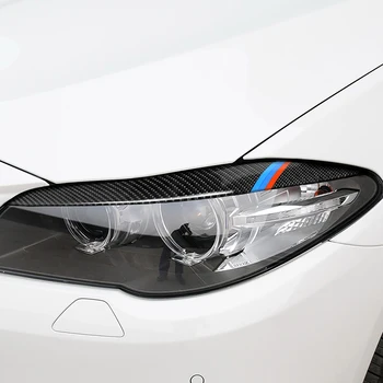 Karbon Fiber Far Kaş Dekorasyon Araba Çıkartmaları BMW F10 2010-2013 Dış Aksesuarlar