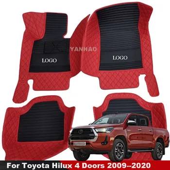 Toyota Hilux 4 Kapılar İçin halılar 2009 2010 2011 2012 2013 2014 2015 2016 2017 2018 2019 2020 Özel Araba Paspasları Otomatik