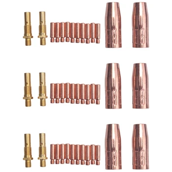 42 Adet Mıg Kaynak Meşale Aksesuarları Kiti İçin Tweco Mını / 1 & Lıncoln Magnum 100L MIG Kaynakçı Meme Ucu Kiti