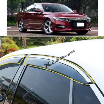 Honda Accord için 10th INSPİRE 2018 2019 2020 2021 Araba Vücut Şekillendirici Sticker Plastik pencere camı Rüzgar Visor Yağmur / Güneş koruyucu havalandırma