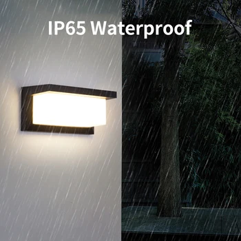 LED dış duvar lambası su geçirmez IP65 yüzeye monte sundurma ışıkları balkon bahçe 30W aplik