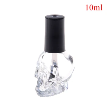 10ml Boş oje şişesi şeffaf cam fırça ile doldurulabilir buğulanmış kafa Cam şişe oje şişesi