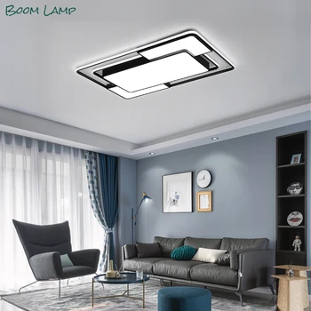 Modern LED tavan ışıkları fikstür siyah avize lambaları ev lambası oturma odası yatak odası yemek odası için 110v 220v