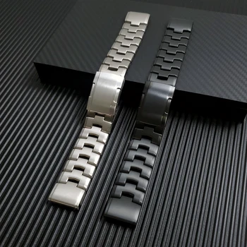Metal Kayış Fenix6 Sapanlar Kemer Bilezik Garmin Fenix 6 6X Pro Bant Hızlı Fit Titanyum Alaşımlı Paslanmaz Çelik Kordonlu Saat