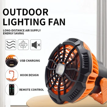 X10 Taşınabilir Dış Aydınlatma fan lambası Çok Fonksiyonlu Kamp Fan Kamp Çadır Asılı Fan Şarj Edilebilir Fan 5200 mAh