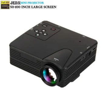 H80 LED Mini Projektör 320x240PPI Desteği 1080P HD HDMI Uyumlu USB Ses Taşınabilir Ev Sineması Medya Video Oynatıcı 50-100 inç