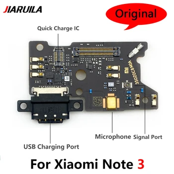 Yeni Orijinal USB şarj portu Fiş dock konektör esnek Kablo İçin Tam IC İle Xiao mi mi not 3 Şarj Konektörü Kurulu