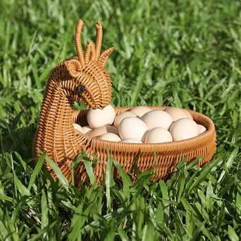 El dokuması Depolama Sepeti Meyve Sepeti Yumurta saklama kutusu Gıda Aperatif Konteyner Piknik Sepeti Ev Mutfak Malzemeleri Ekmek