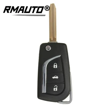 3 Düğme Çevirme Katlanır Uzaktan Anahtar Kabuk Toyota Levin Camry Reiz Highlander Corolla RAV4 Anahtar Kutu Araba Aksesuarları