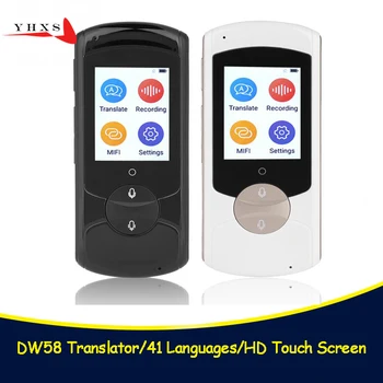 Taşınabilir 41 Dil Akıllı Ses Tercüman 2.0 Dokunmatik Ekran WIFI Ağ Çevrimdışı İngilizce Rusça Kore Dili Tercümanı