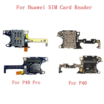 Orijinal SİM kart okuyucu Kurulu Flex Kablo Mikrofon İle Huawei P40 P40 Pro SİM Kart Flex Yedek Yedek parça