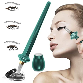1 Adet Eyeliner Kılavuzu Araçları Kullanımlık Kolay No-Atlama Silikon Eyeliner Fırçası Titrek Eller Acemi Çiçek Açmayan Göz Makyaj Yardımcıları