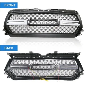 Otomobil Parçaları Dış Aksesuarlar RAM Ön İzgaralar, Fit Dodge RAM 1500 2009-2012 için ABS Ön Yarış Izgaraları LED