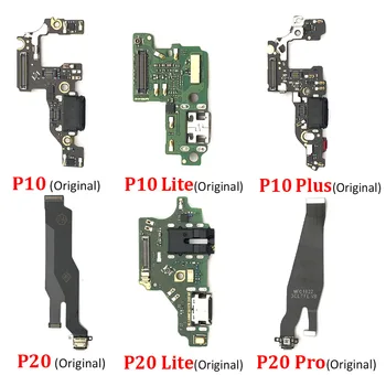 20 Adet / grup İçin Orijinal USB Portu Huawei P9 P10 P20 P30 Lite Artı şarj Dock Bağlantı Kurulu Flex Kablo ile Mikro Onarım Parçaları