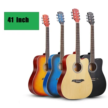 Rosefinch Tam Paketi 38/41 İnç Akustik Gitar Renk Guitarra Ücretsiz Ekstra Çelik Dize Capo Pick Askı Çanta Yurtdışı Depo