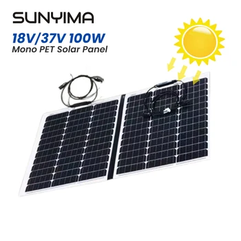 SUNYIMA Güneş Katlama Panelleri 200W 400W Fotovoltaik Esnek Taşınabilir Kendi Kendine sürüş Kamp Şarj 12 / 24V Açık Güç