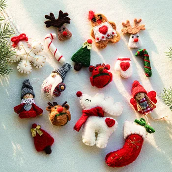 Noel Yıldız El Yapımı Yün Keçe Dekorasyon Bebek Stüdyo Çekim Aksesuarları Noel dekorasyon aksesuarları