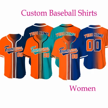 Özel beyzbol gömlekleri Kadın Spor Takım Oyunu Forması Gevşek Bluz Nefes Serin Hızlı Kuru Gömlek Spor Eğitimi T-shirt