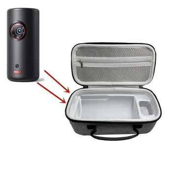 Projektörler Çanta Taşıma çantası Çok Fonksiyonlu Fermuar Seyahat Toz Geçirmez Samsung Bulutsusu Anker Kapsül 3 1080p Gri
