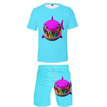 2020 Yeni Albüm GOOBA 6ix9ine T-shirt 3D Eşofman Kadın İki Parçalı Set erkek T Shirt + Şort Unisex Rahat Tekashi69 Giysileri