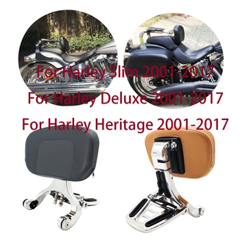 Motosiklet Çok Amaçlı Sürücü Yolcu Arkalığı İçin Harley Softail Slim Deluxe Miras FLSTN FLSL FLSTC 2001-2017