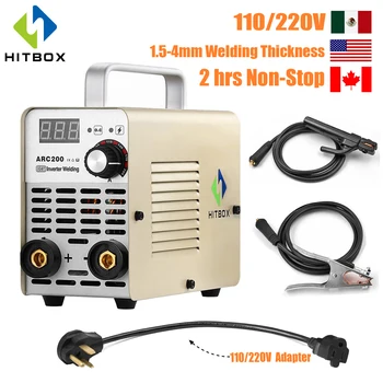 HITBOX Arc Kaynak Makinesi Inverter Kaynakçı 110 V 220 V DC MMA ARC200 IGBT Taşınabilir Kaynak Aracı VRD Koruma