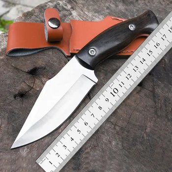 Sabit Bıçak Bıçak Ücretsiz kargo sandal ağacı kolu Çok keskin alan hayatta kalma bıçağı açık araçları