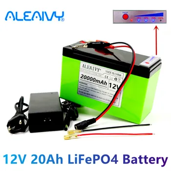 Yeni Güç Göstergesi 12v 20ah LiFePO4 Lityum Pil Paketi için Uygundur Güneş Enerjisi ve Elektrikli araç aküsü + 12v 3a Şarj Cihazı