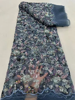 afrika boncuk gelin dantel kumaş yüksek kaliteli nijeryalı net dantel kumaş boncuk pullu dantel düğün elbisesi