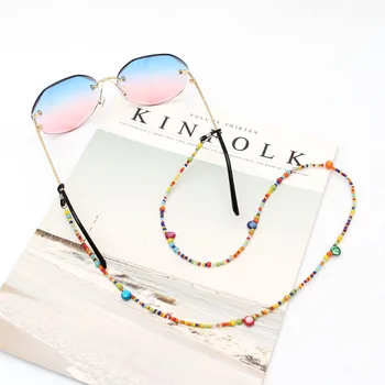 Karışık Renkli Kristal Boncuklu Gözlük Zinciri moda aksesuarları Bayanlar Mizaç Güneş Gözlüğü Halat Güneş Gözlüğü Maskesi Kordon