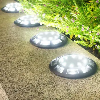 Güneş ışıkları Açık 32 LED Bahçe Gömülü güverte ışığı Su Geçirmez Çim Yard Yolu Zemin Altında Spot Lamba Yol Driveway