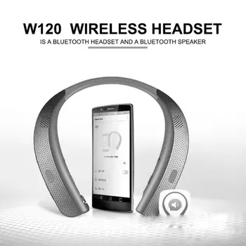 Yeni HBS-W120 kablosuz Bluetooth Kulaklık Boyun Monte Spor Bluetooth Hoparlör Stereo Oyun Çağrı Hoparlör X6HB Mikrofon İle
