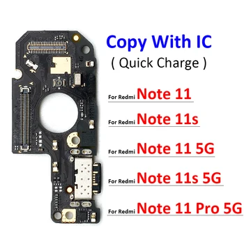Yeni Redmi İçin Not 11 Pro 11s 4G 5G Küresel USB şarj aleti yuva konnektörü şarj portu Mikrofon Flex Kablo Yedek Parçaları