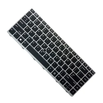 Klavye Arkadan Aydınlatmalı Pointer Ofis Siyah Gümüş Çerçeve Hassas Arka HP yedek malzemesi Elitebook 840G5 Dizüstü ABD