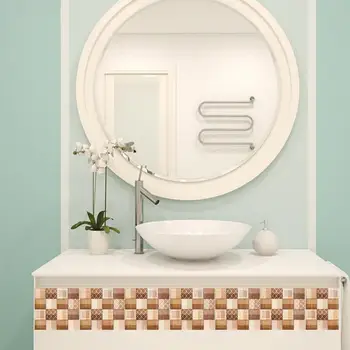 Yaratıcı Ahşap Doku Duvar Kağıdı Sınırları banyo kapısı Bel Hattı Çıkartmalar 3d dıy Vintage Kendinden Yapışkanlı Izgara zemin stickerı