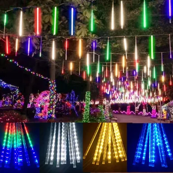 30/50cm LED Meteor Duş Peri Dize Garland ışıkları Noel Süslemeleri Açık Düğün Sokak Mariage Bahçe Dekor 2024 Yeni
