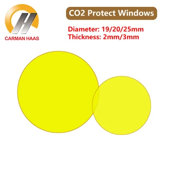 Carmanhaas CO2 ZnSe Lazer Korumak Pencere lensleri Dia 19/20 / 25mm Kalınlığı 2mm 3mm Koruyucu Cam Lazer kesme makinesi