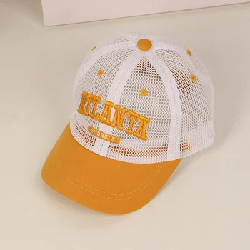 Çocuklar Ayarlanabilir örgü Şapkalar Erkek Kız pamuklu beyzbol şapkası Yaz Güneş Koruyucu Nefes beyzbol ağı Şapka 1-6Year
