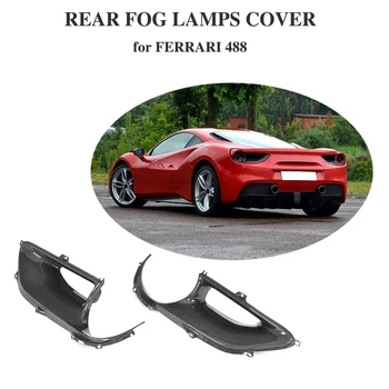 Arka İşıklar Lamba Kapağı İçin Fit 2015-2017 Ferrari 488 Kuru Karbon Fiber Arka İşıklar Kapak