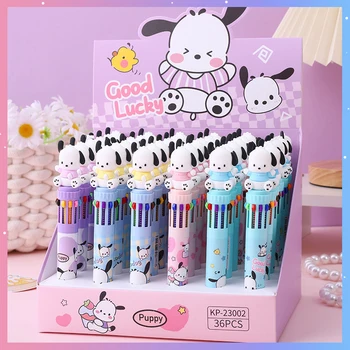 36 adet Sanrio Pochacco 10 Renk Tükenmez Kalemler Anime Karikatür Kawaii Sevimli Öğrenci Kalemler Okul Ofis Kırtasiye Malzemeleri Ödül