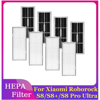 8 ADET Elektrikli Süpürge HEPA yedek filtre Parçaları Aktif karbon filtre Xiaomi Roborock S8/S8+/S8 Pro Ultra Robot