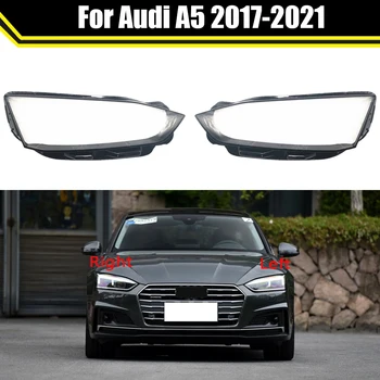 Araba Ön Yedek Far Şeffaf Kılıf Kabuk İşık Lambası Kapakları Far Cam lens kapağı Audi A5 2017~2021
