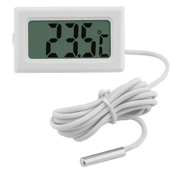 Mini Dijital LCD Kapalı Uygun Sıcaklık Sensörü Nem Ölçer Termometre Higrometre Ölçer Aletleri Kablo