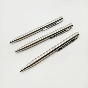 Paslanmaz çelik Tükenmez kalem. Küçük dönen Tükenmez kalem 10cm Metal Tükenmez Kalem cep Mini Kalem