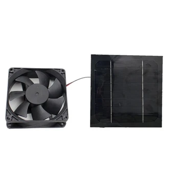 4X20W Güneş egzoz fanı Hava Çıkarıcı 6 İnç Mini Vantilatör güneş panelı Enerjili Fan Köpek Tavuk Evi Sera RV