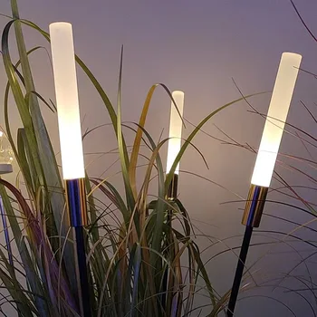 Akrilik LED çim lambası Modern Kabarcık Kamış Tasarım Su Geçirmez Armatür Açık Avlu Çim Güneş Dekoratif peyzaj ışığı
