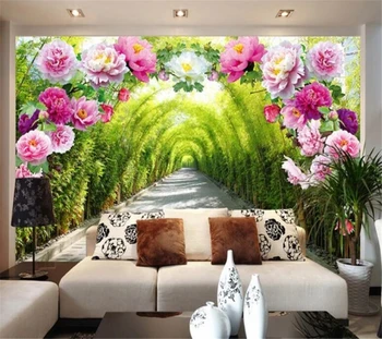 wellyu Özel Fotoğraf Duvar Kağıdı 3D Duvar Resimleri Çiçek Kapı Galeri Mesire Duvar kanepe Arka Plan Duvar papel de parede 3d duvar kağıdı