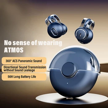 Kulak klipsli Bluetooth Kulaklık Gerçek Kablosuz Kemik iletimli kulaklık Gürültü Azaltma Spor TWS Oyun mikrofonlu kulaklık 2023