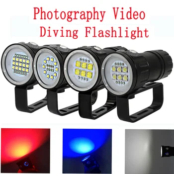 LED su geçirmez dalış el feneri video ışığı XHP70 XM-L2 fotoğrafçılık torch sualtı video aydınlatma dalış led el feneri