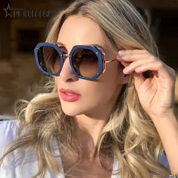 Yeni Marka Tasarım Kare Lüks Güneş Gözlüğü Erkek Kadın Moda Shades UV400 Vintage Gözlük